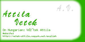 attila vetek business card